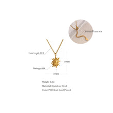 Load image into Gallery viewer, Gold Sun Coin necklace