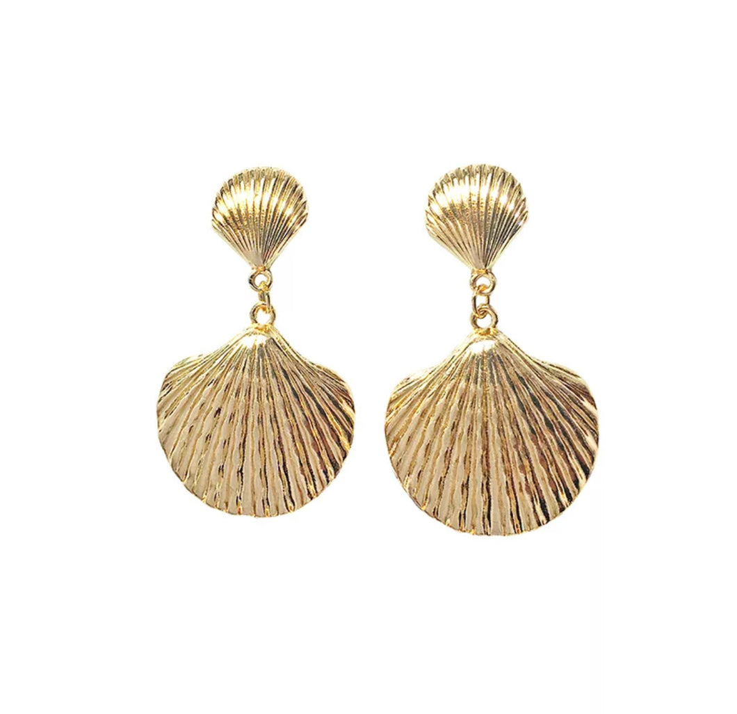Golden sea earrings
