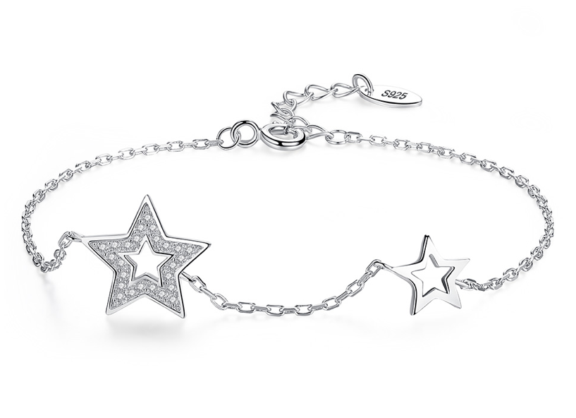 Starlight Double Star silver bracelet