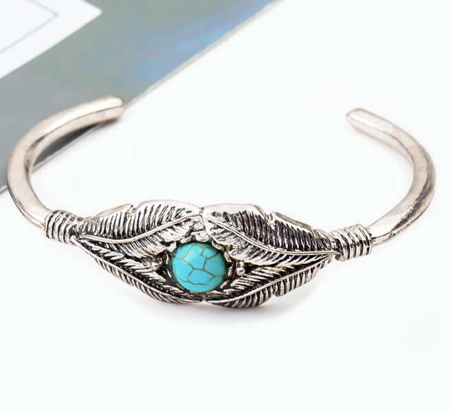 Four Feather Open Bangle