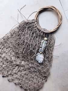Seashell bag charm/ keychain