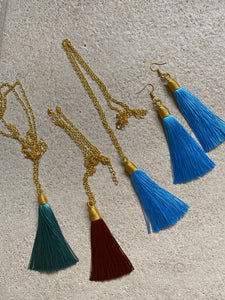 Tassel Ava earring and necklace set