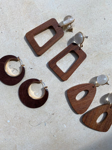 Boho Wood Earrings