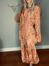 Load image into Gallery viewer, Kimono Dress orange