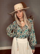 Load image into Gallery viewer, Boho Blouse blue