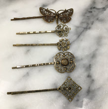 Load image into Gallery viewer, Antique Copper Hair pin Pack (5)
