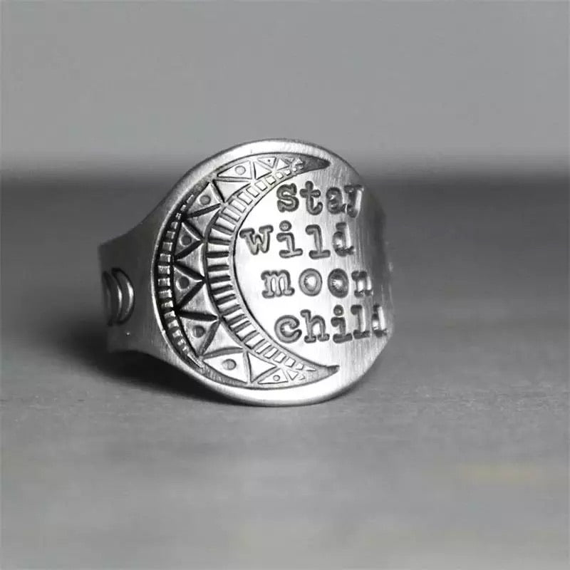 Stay Wild Moon Child ring