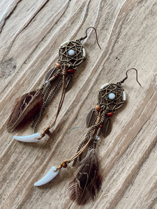 Native Dreamcatcher Macrame earrings