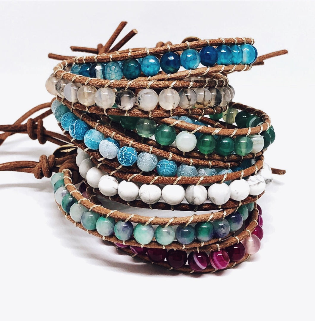 Gypsy Wrap Bracelet -available in 6 different stones