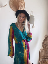 Load image into Gallery viewer, Daisy Jones silk wrap dress- sale 30£