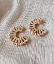 Load image into Gallery viewer, Bella bamboo hoop earrings