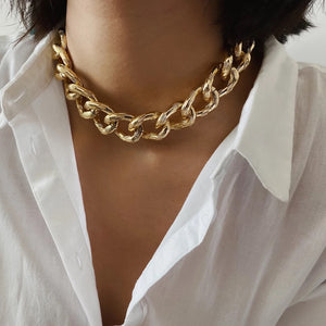 Cuban Chunky Chain necklace and bracelet Set