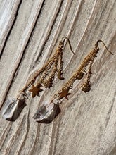 Load image into Gallery viewer, Sun &amp; Moon quartz earrings