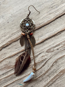 Native Dreamcatcher Macrame earrings