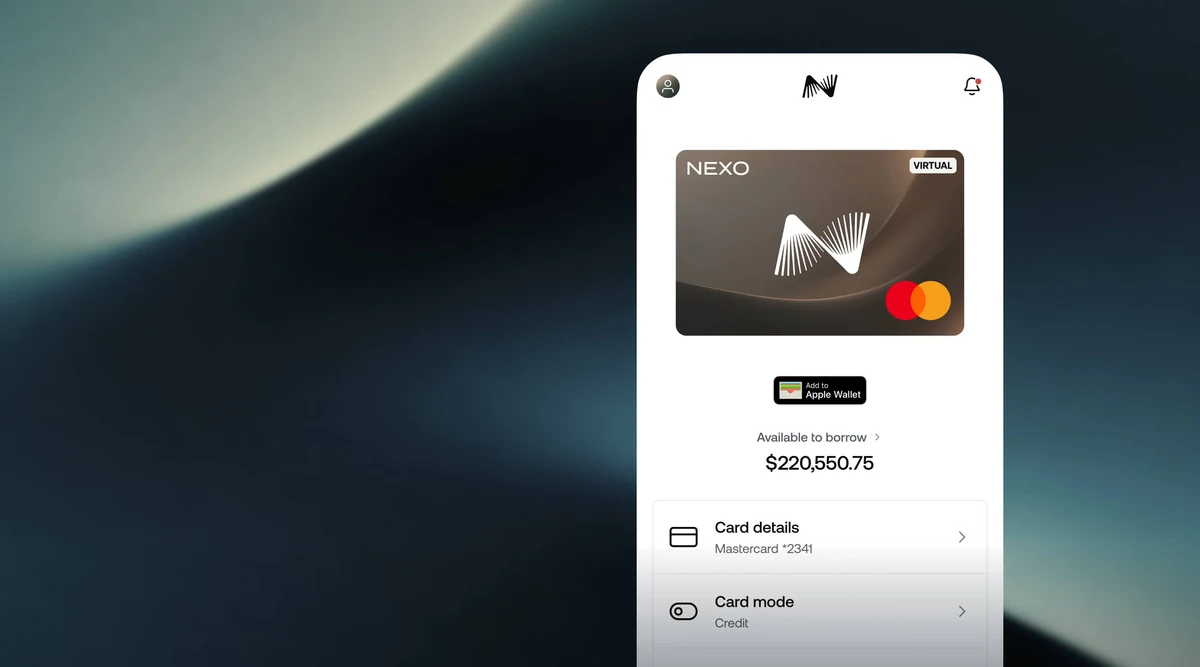 Nexo app screen